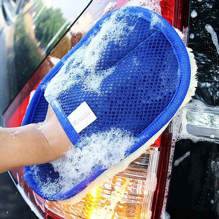 Car Wash Clean Sponge Brush Glass Cleaner Blue Wave Car Wash Triangle Car  Cleaning Wipes Interior Leather 