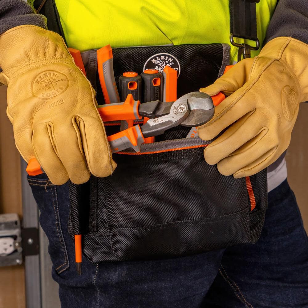 Klein Tools 63225RINS Insulated High-Leverage Cable Cutters, 9"