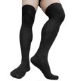 thumbnail image 5 of Winter Knitted Mens Long Socks Striped Thermal Thigh High Over Knee Male Stockings Dresss Suit Formal Hose, 5 of 5