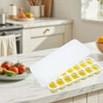 thumbnail image 4 of 14-Cube Silicone Ice Tray with Lid, Easy Demold Flexible Freezer Mold for Clear Cubes, Homemade Ice Maker for Drinks (Pink/Yellow), 4 of 4