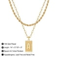 thumbnail image 2 of TINGN Gold Layered Necklaces for Women 14K Gold Plated Square Paperclip Link Chain Necklaces, 2 of 5