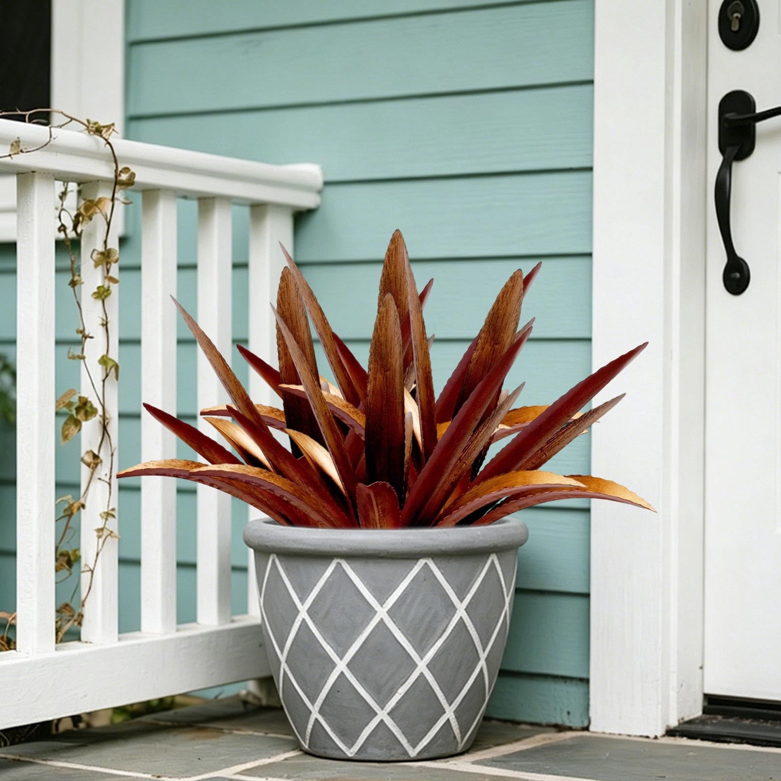 Orangide Metal Plant Sculpture With H Stake Outdoor Yard Art Ornament For Garden Patio Backyard Lawn Spring Summer Home Decor Great For Patio
