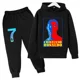 thumbnail image 3 of Conjunto de sudadera y pantalones deportivos para niños, conjunto de 2 piezas para niños y niñas, ropa para niños con estampado de avatar de Ronaldo, 3 of 5