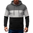 thumbnail image 2 of SBYOJLPB Men's Long Sleeve Hooded Tops Color Block Pullover Hoodie Top for Daily Casual Wear, 2 of 6