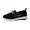 Black, variant on NOKIO S𝗅ip On L𝗈afers Shoes for Women Breathable Knit Mesh Sneakers Lightweight Platform Walking Shoes with Chain Upper, Comfortable Round Toe Sport Shoes for Ladies Vacation Work Daily