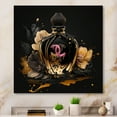 thumbnail image 2 of Designart Chic Black And Gold Perfume Bottle II Canvas Wall Art, 2 of 5