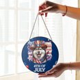 thumbnail image 2 of Patriotic Siberian Husky Celebrates 4th of July Stained Glass Suncatcher Husky Dog Lover Gifts Window Hanging Sign Decor - 02009, 2 of 5