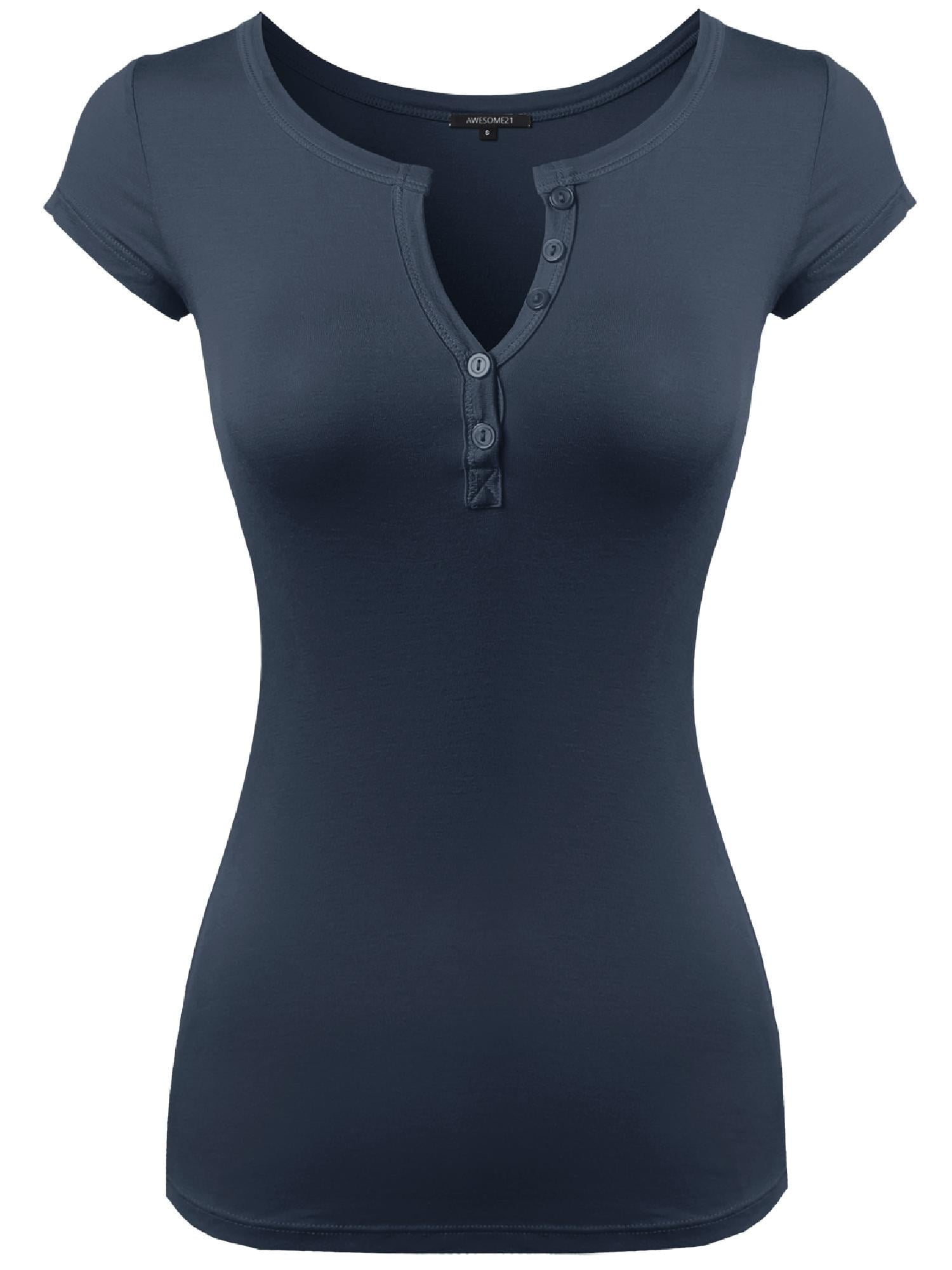 button front top short sleeve