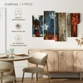 thumbnail image 5 of Elephant Stock Wooden American Flag Stars Wall Art - Horizontal Multi Panel Canvas - Living Room Wall Decor - Flags Multi Panel - Brown And Orange Decor - 68" x 42", 5 of 8