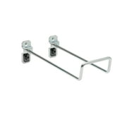 Triton Products® LocHook 8" 30-Degree Bend 2-3/4"ID Zinc Plated Steel Double Closed End Loop Pegboard Hook for LocBoard, 5pk
