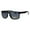 Matte Black Black, variant on Mens Polarized Lens Elegant Minimal Rectangular Horn Rim Sunglasses Matte Black Black