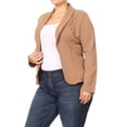 thumbnail image 3 of Women's Plus Size Long Sleeve Open Front Blazer for Office and Casual Wear, 3 of 6