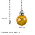 thumbnail image 2 of Uxcell Ceiling Fan Pull Chain Extension Ice Cracked Ball Light Lighting Accessories Pendant 2Pcs Amber, 2 of 6
