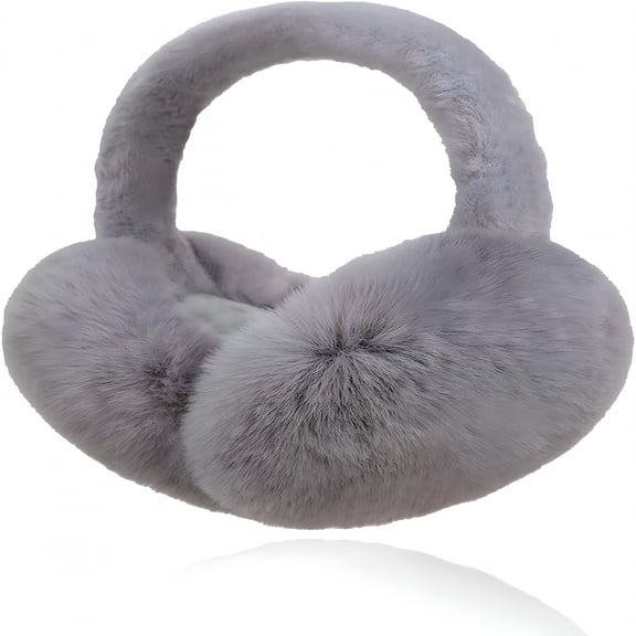 TELOLY Adjustable Winter Ear Muffs for Women and Men – Foldable Faux Fur Earmuffs, Fluffy Ear Warmers for Cold Weather