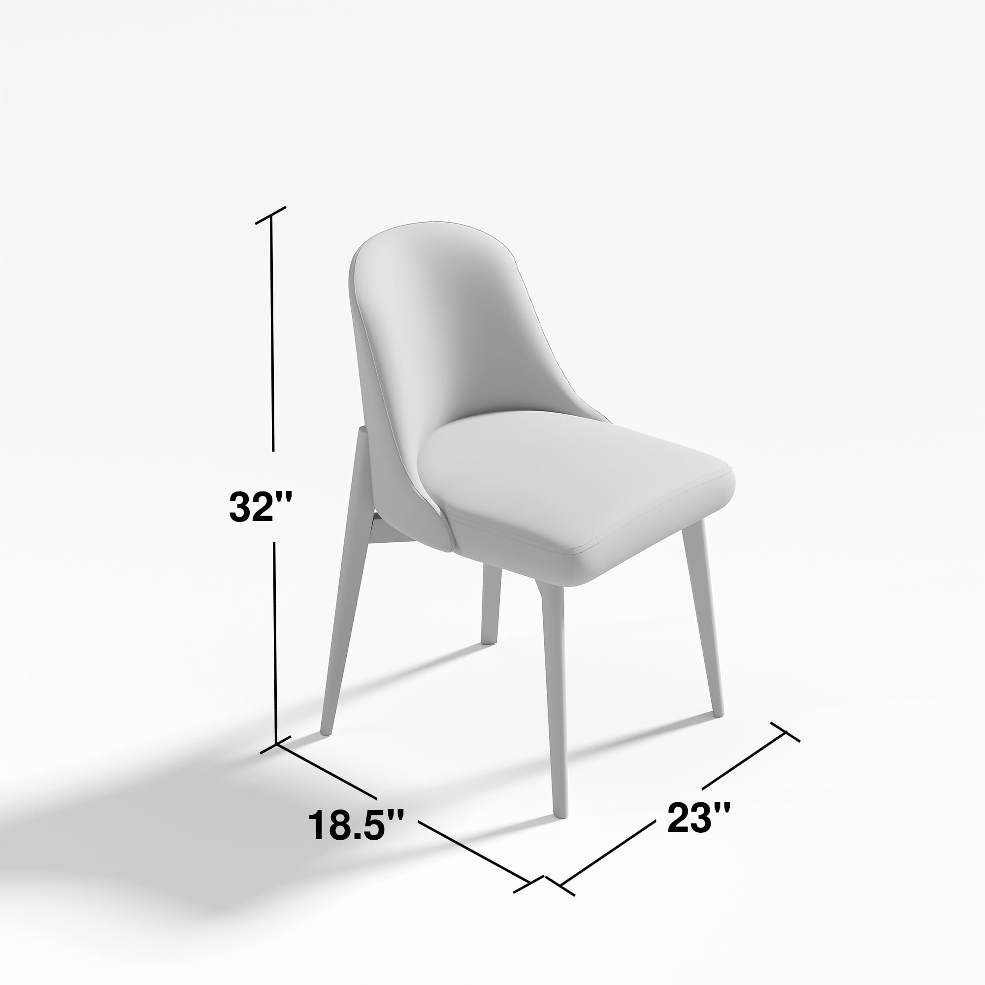 Upholstered Wood Side Chairs Dining Chairs Modern Living Room Kitchen Chairs, Oak Color (Set of 2)