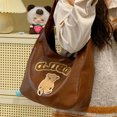 thumbnail image 4 of Lindo oso hombro de oso Pu Pu Cuero bolsos bolsos para mujeres para mujeres (marrón claro), 4 of 9