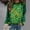 Shirts-805Green, variant on Women's Graphic Tees Loose Fit Crew Neck Sweatshirts Long Sleeve Tops Dressy Casual Green Celtic Knot Faux Texture Shamrock Print Outfits