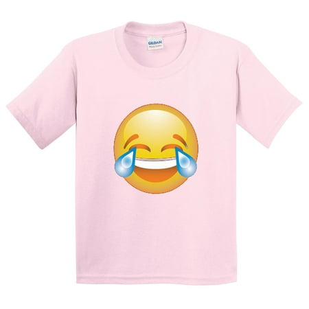 Trendy Usa Trendy Usa 1034 Youth T Shirt Crying Laughter Lol - crying laughing emoji roblox hat