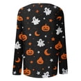 thumbnail image 7 of Garbnen S-5XL Halloween Shirts for Women Long Sleeve Pumpkin Ghost Cat Womens Graphic Tshirts Plus Size Holiday Women Pullover White XL, 7 of 7