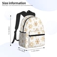 thumbnail image 2 of Defioc gold Snowflake print Pattern Laptop Backpack for Men and Women,Casual Backpack Dayback Sports Bookbag for Travel Running Hiking, 2 of 6