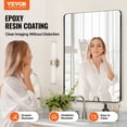 thumbnail image 2 of VEVOR Wall Mounted Makeup Mirror, 0.15" Thick, 22" x 30" Mirror with Aluminium Alloy Frame & Explosion-Proof Film, Scratch-Resistant Mirror with Z-Shaped Bracket, Fit for Bathroom/Bedroom, 2 of 9