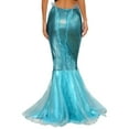 thumbnail image 2 of Doomiva Women's Shiny High Waisted Mermaid Tail Party Long Maxi Skirt Blue XXL, 2 of 6