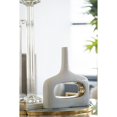 thumbnail image 5 of A&B Home Hollow White and Gold Ceramic Vase 11.6" x 3" x 13.2", 5 of 10