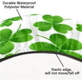 thumbnail image 3 of St. Patrick''s Day Round Fitted Tablecloth Green Clover Leaves Small Round Table Cover with Elastic Edge Wipeable Holiday Circle Table Cloths for Party Patio Kitchen Decor Fit for 40"-44" Table, 3 of 6