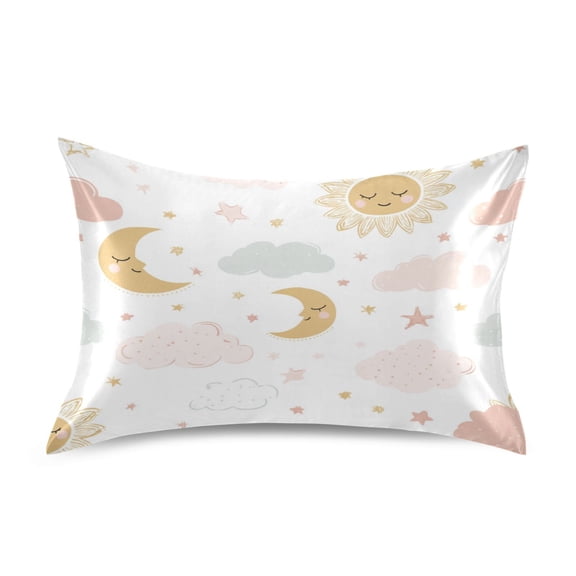 Silky Satin Standard Pillowcases For Hair And Skin Cute Painting for Baby