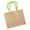 Natural/Lime, variant on Westford Mill Classic Jute Shopper Bag (21 Liters)