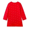 thumbnail image 5 of HILEELANG Toddler Girls Christmas Long Sleeve Dress Cotton Casual Red Elk Embroidery Jersey Shirt Fall Winter Holiday Playwear Dresses 5T, 5 of 8