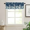 thumbnail image 3 of Christmas Snowman Kitchen Valances for Windows 42x18 Inch Kitchen Curtains Valances Rod Pocket Xmas Trees Navy Blue Snowflake Bathroom Window Valances for Window Treatment Decor, 3 of 6