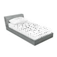thumbnail image 2 of Ambesonne Modern Fitted Sheet & Pillow Sham Set, Big Little Pop Art Dots, Twinxl, Black White, 2 of 2