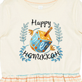 thumbnail image 4 of Inktastic Happy Hanukkah Dreidel and Laurels Girls Toddler Dress, 4 of 5