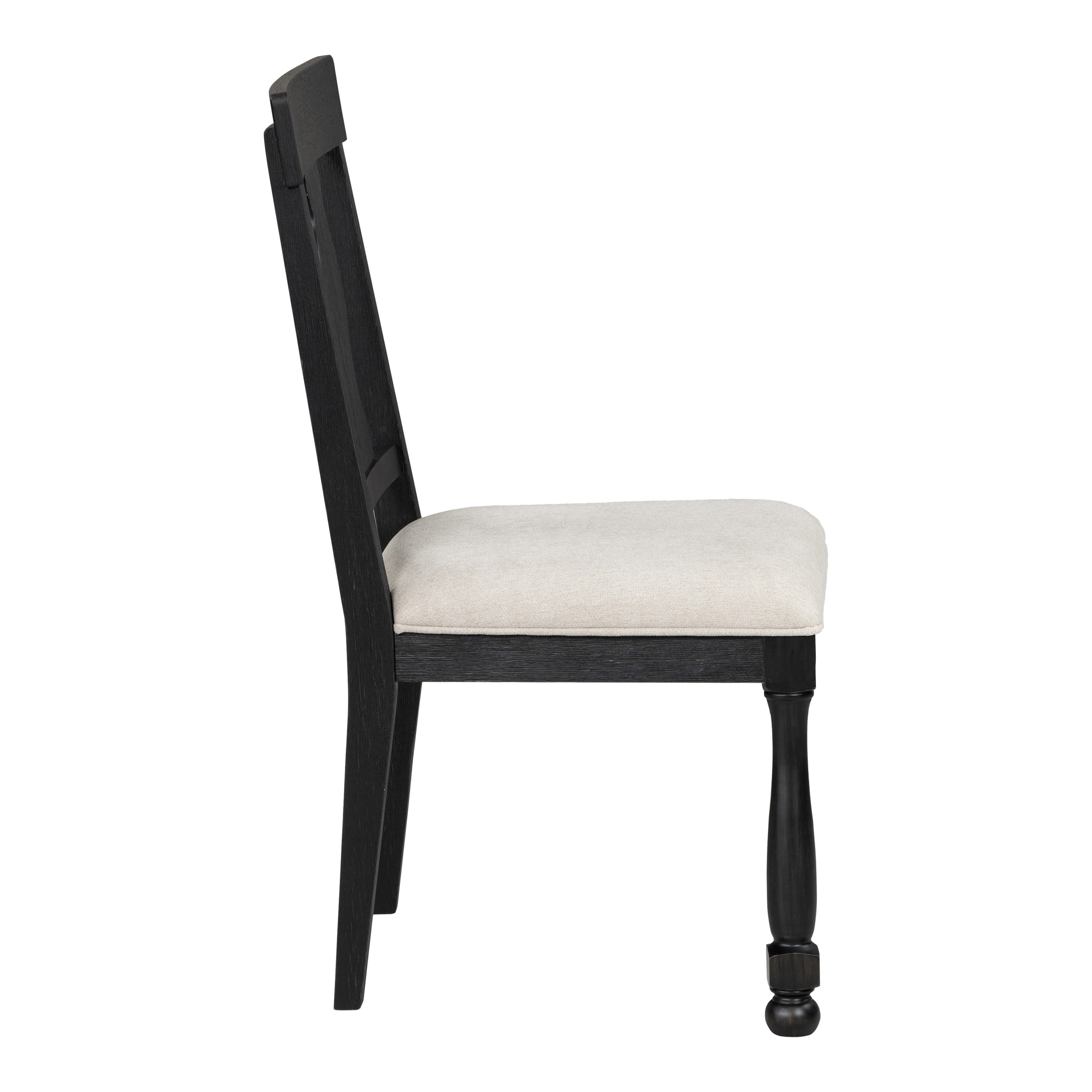 Furniture of America Millers Modern Solid Wood Indoor Side Chairs, Black (Set of 2)