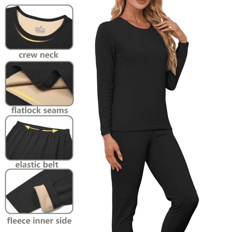 TELALEO Women's Double-Sided Fleece-Lined Thermal Set, 2-Pack photo 2