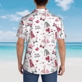 thumbnail image 4 of Sikiie Valentine's Day gnomes Print Men's Hawaiian Shirt, Summer Beach Button Pocket Short Sleeve T-Shirt,3X-Large, 4 of 7