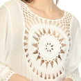 thumbnail image 5 of White Mark Women's Sheer Crochet Fringe Cover-Up, 5 of 5