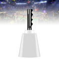 thumbnail image 6 of Metal Cow Bell Cowbell Loud Call Bell Party Team Cheering Celebration white, 6 of 8