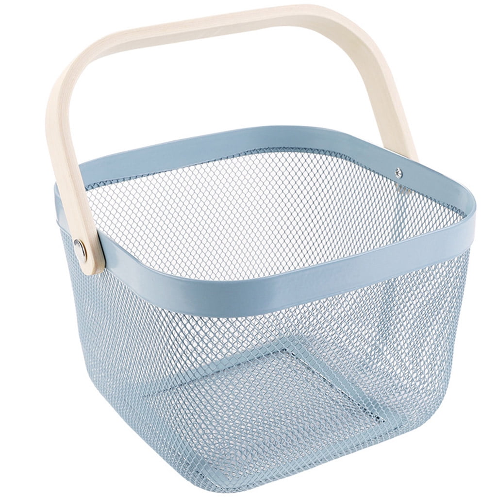 Plastic Folding Shopping Basket Picnic Basket Food Snacks Fruit