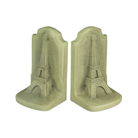 Zeckos Historical Wonders Collection Eiffel Tower Bookends Bookshelf Art