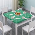 thumbnail image 3 of Green Christmas Tree Pattern Square Fitted Tablecloth with Elastic Edge,Square Table Cover,Washable Elastic Table Cover for Home Kitchen Party Decor 34"x34", 3 of 6