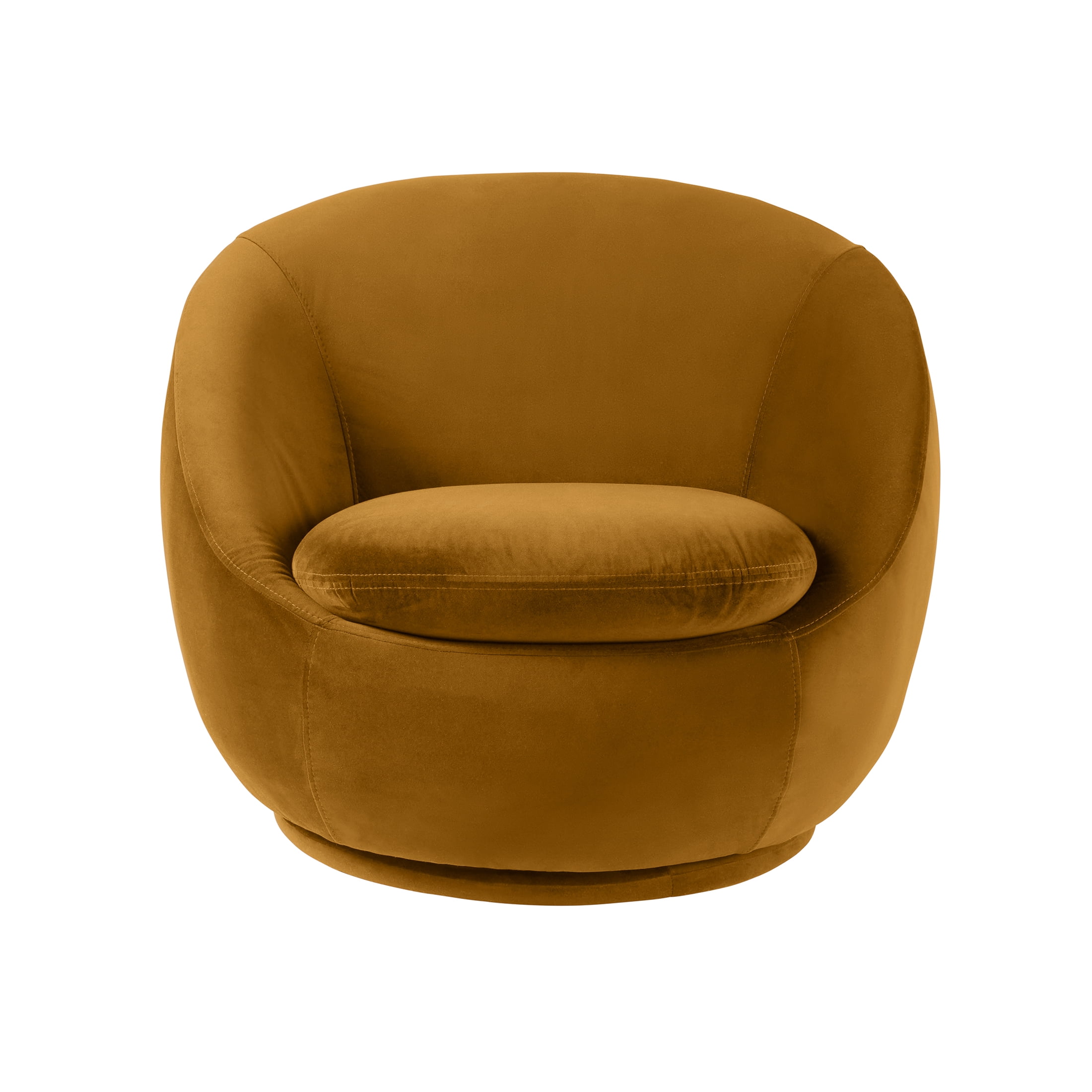 Better Homes & Gardens Mira Swivel Accent Chair, Ochre Velvet