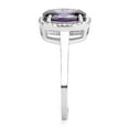 thumbnail image 4 of Womens Silver Rings High polished (no plating) Stainless Steel Ring with AAA Grade CZ in Amethyst DA385, 4 of 5