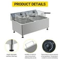 thumbnail image 5 of M optimized Commercial Deep Fryer with Basket, Electric Countertop Fryer Stainless Steel Fryers, for Restaurant Home Use with Lid, 110V, 1700W, 5 of 7