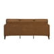 Jianna Faux Leather Sofa, Saddle Brown - Walmart.com