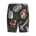 thumbnail image 5 of Gaeub Japanese Sushi Hashi Printed Men's Short Pajama Pants, Lightweight Lounge & Sleep Bottoms Keep You Cool - 3X-Large, 5 of 9