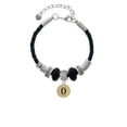 thumbnail image 2 of Delight Jewelry Goldtone Disc 1/2'' Number - 0 - Grandmother Celtic Knot Leather Bead Bracelet, 7"+2" Extender, 2 of 4