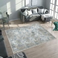 thumbnail image 2 of HomeNette Machine Washable Rug 90x180 cm, Non Slip, Stain Resistant, Blue/Grey Rugs for Living Room, Bedroom, Bathroom, Kitchen, Decorative Modern Cotton Boho Patterned Tokyo Collection Area Rugs, 2 of 4