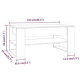 thumbnail image 4 of vidaXL Coffee Table Sonoma Oak 102x55x45 cm Engineered Wood, 4 of 4